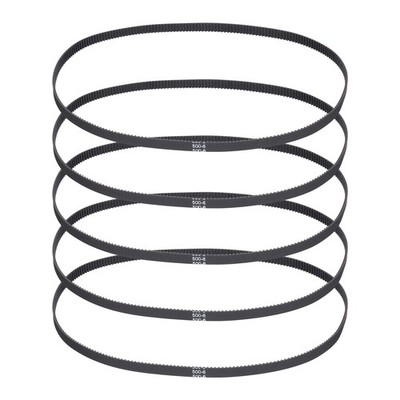 500mm GT-2 Timing Belt, 5pcs 6mm Width 2mm Pitch 3D Printing Closed Loop, Black