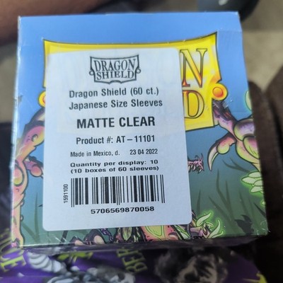 Dragon Shield Matte Black Japanese Size Card Sleeves - 10 Boxes of 60 Sleeves