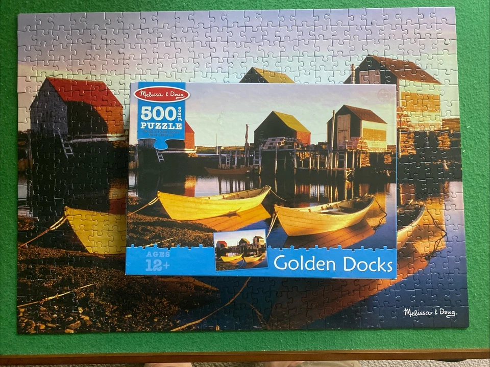 Melissa & Doug 500 Piece Puzzle Golden Docks - Complete- Large Pieces - Image 1 of 1