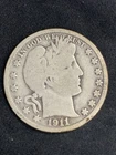 1911 Barber Silver Half Dollar 90% Silver 50c Philidelphia Mint