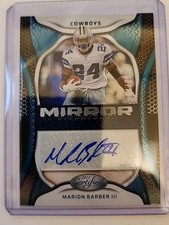 2022 Certified Mirror Signatures Teal/25 Marion Barber III #MS-MBA Auto