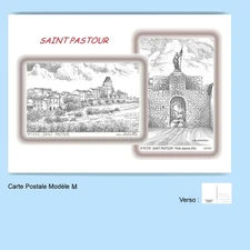 CP M 47143-278 POSTCARD 2 DRAWINGS 47 SAINT PASTOUR