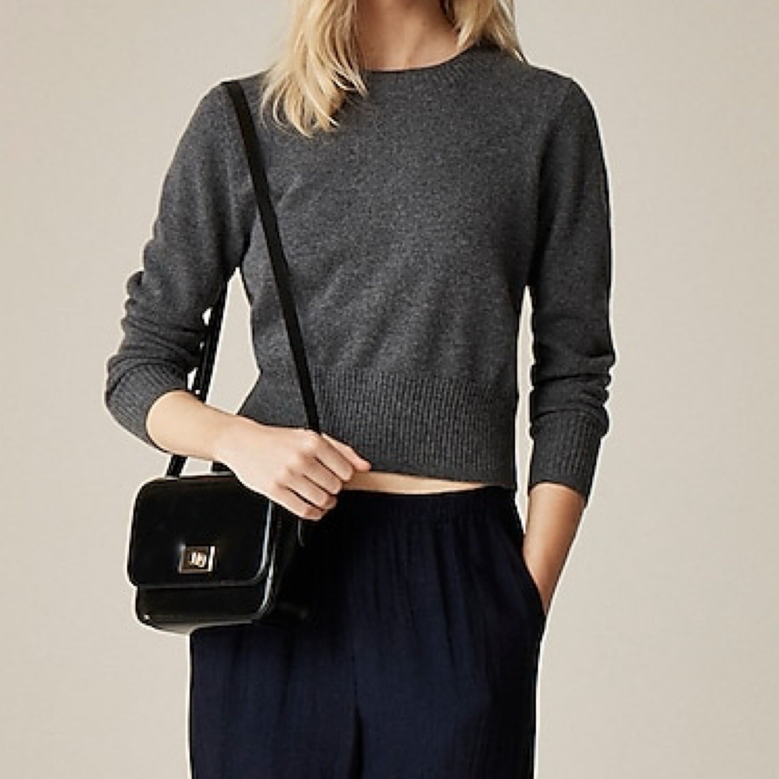 J. Crew Cropped Cashmere Sweater