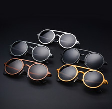New men's polarized sunglasses Vintage round frame fashion sunglasses Aluminum m