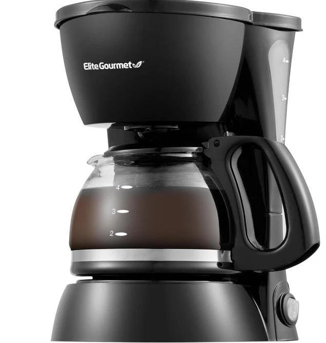 Elite Gourmet EHC4128 Automatic 4Cup Brew & Drip Coffee Maker with Pause N Serve