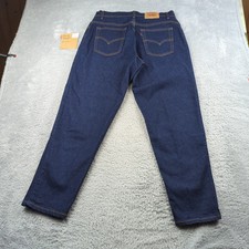 Vintage Levis Jeans Womens Petite 14P Blue 550 Relaxed Fit Tapered Stretch Denim