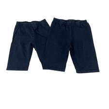 Childrens Place Girls Bike Shorts Black Size Medium 7/8 Lot of 2 Pull on