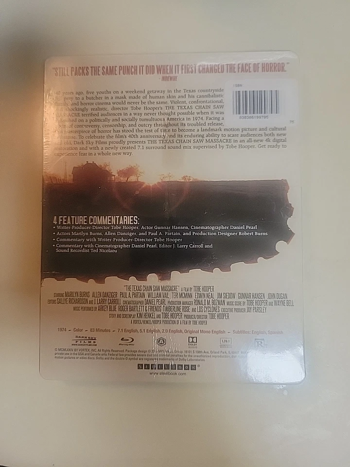 The Texas Chainsaw Massacre BLU RAY 40TH ANNIVERSARY Steelbook FYE Excl. SEALED - Image 2 of 2