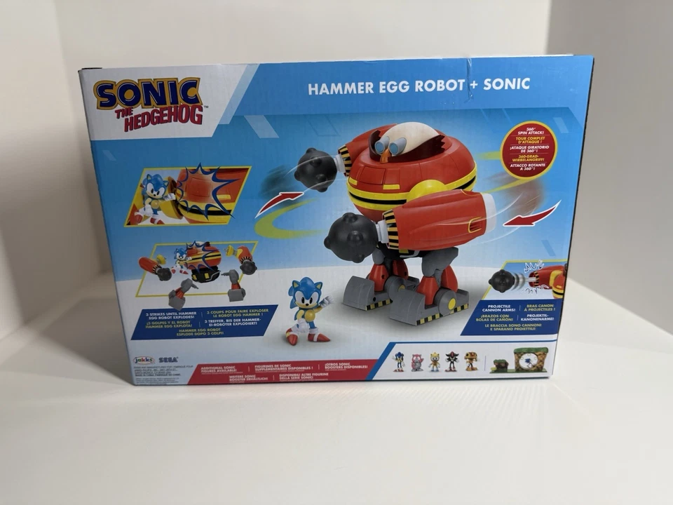 Sonic the Hedgehog Hammer Egg Robot + Figura Sónica Jakks Pacific NUEVO 2024 Foto 3 de 4