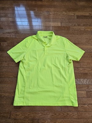FILA SPORT GOLF Polo Shirt Mens XL Yellow Athletic Fit Performance Moisture