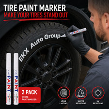 2x White Tire Paint Markers Waterproof Permanent Pen For Car Motorcycle Bike 2x White Tire Paint Markers Waterproof Permanent Pen For Car Motorcycle Bike