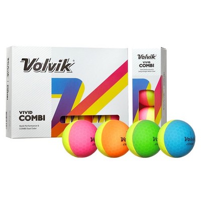 Volvik Vivid Combi Golfbälle (12er Pack)