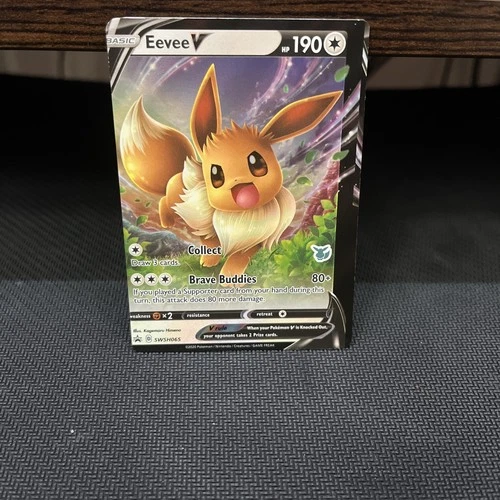 ERROR CARD Eevee V SWSH065 Battle Academy NM Holofoil Promo Rare Pokemon Card 