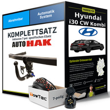 Für HYUNDAI i30 CW Kombi Typ PDE Anhängerkupplung abnehmbar +eSatz 7pol 18- AHK