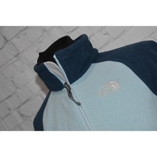 The North Face Fleece Jacket Womens Size Small Full Zip Blue With Pockets
