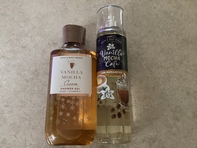 Bath and Body Works Vanilla Mocha Cafe & Vanilla Mocha Cream Spray & Shower Gel