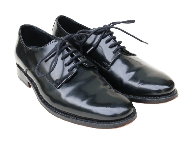 Grenson England Black Leather Plain Toe Derby Dress Shoe Women’s 3.5 US 5.5