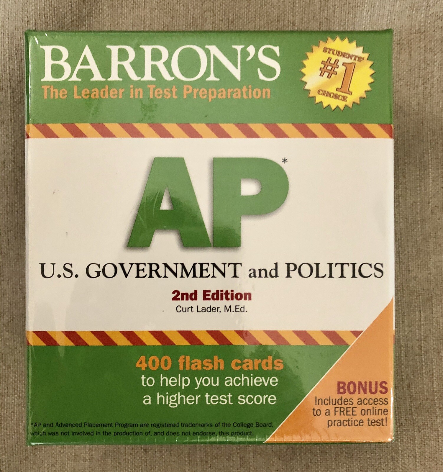New! Barron's AP US Government And Politics Flash Cards 2nd Edition ...