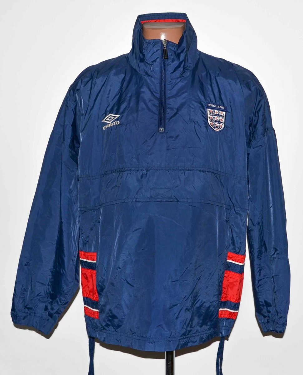 ウェア VTG UMBRO England 1997-99 Jacket size L ENGLAND 1997/1999 TRAINING 1/3 ZIP FOOTBALL RAIN JACKET