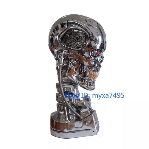 Endoskelett Totenkopf Büste T2 T800 1:1 Terminator Arnold Statue Resin helle Augen - Bild 5 von 14