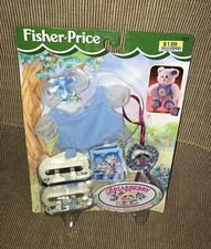 New VTG 1999 Fisher Price Briarberry Bears Wear Ice Skating Set Outfit 74408