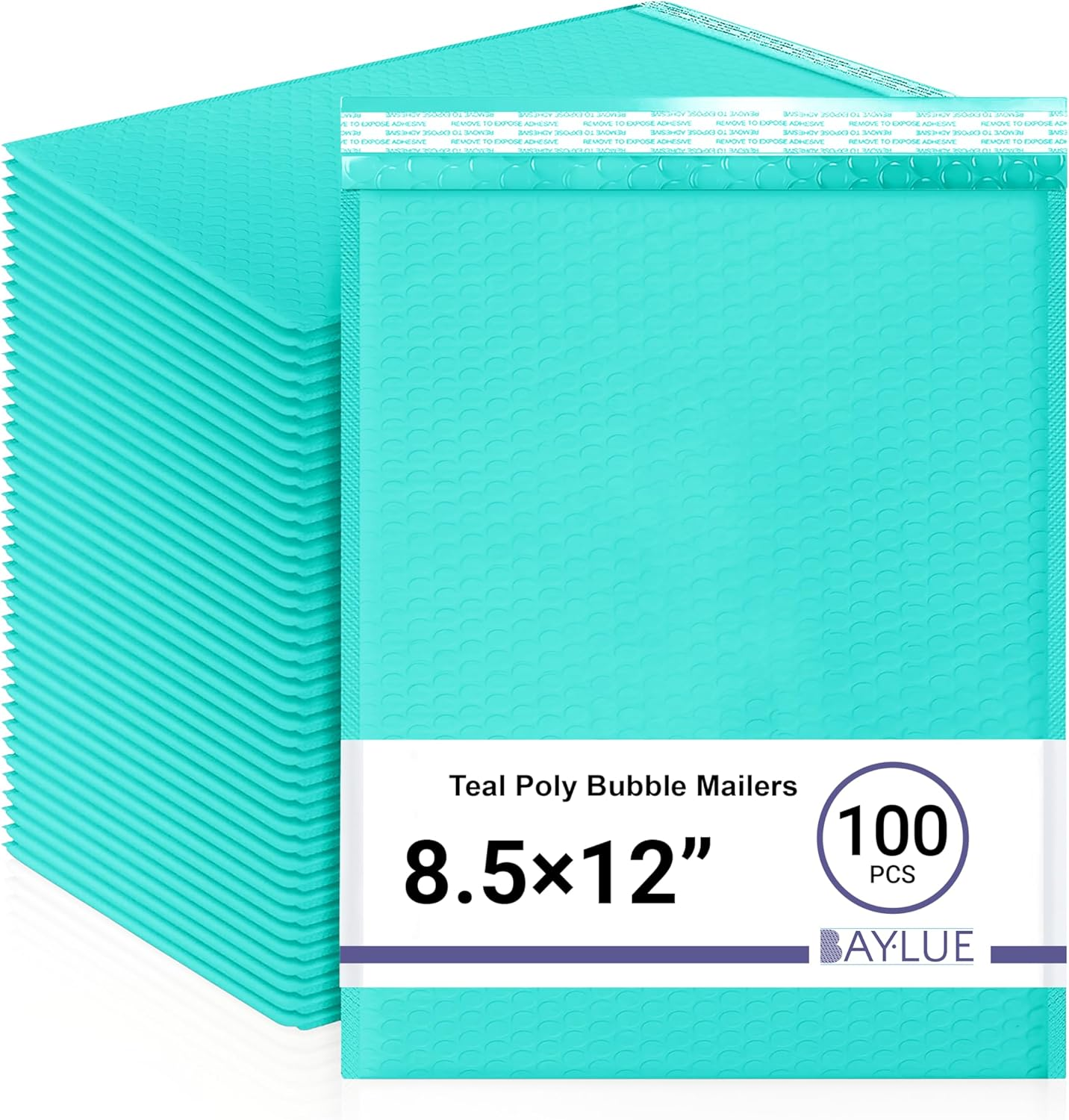Teal 8.5x12 Inch #2 Poly Bubble Mailers Self Seal Padded Envelopes with Air Cushion-image