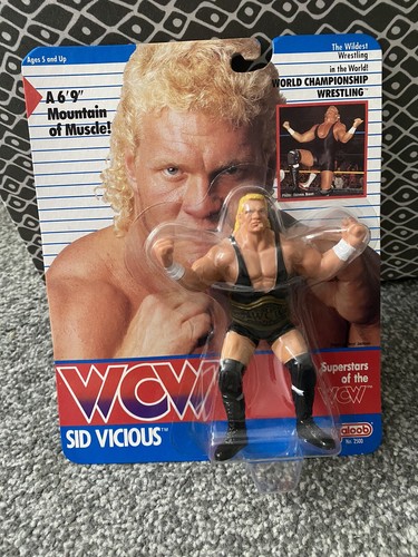 wcw sid vicious galoob moc vintage wwf hasbro era...