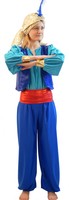 Panto-aladdin Blue Genie Of The Lamp & Sultan Hat With Feather All Plus Sizes Panto-aladdin Blue Genie Of The Lamp & Sultan Hat With Feather All Plus Sizes