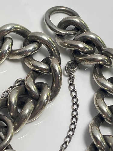 Vintage 'Georg Jensen GLtd' sterling silver 925 bracelet & heart padlock 32.14g - Picture 14 of 18
