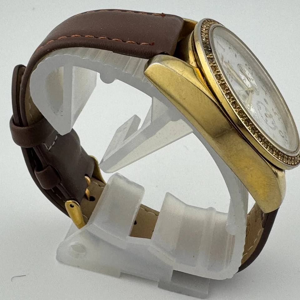 Esprit кварцевые часы 100632 унисекс золотистый со стразами хронограф новый аккумулятор - Изображение 3 из 4