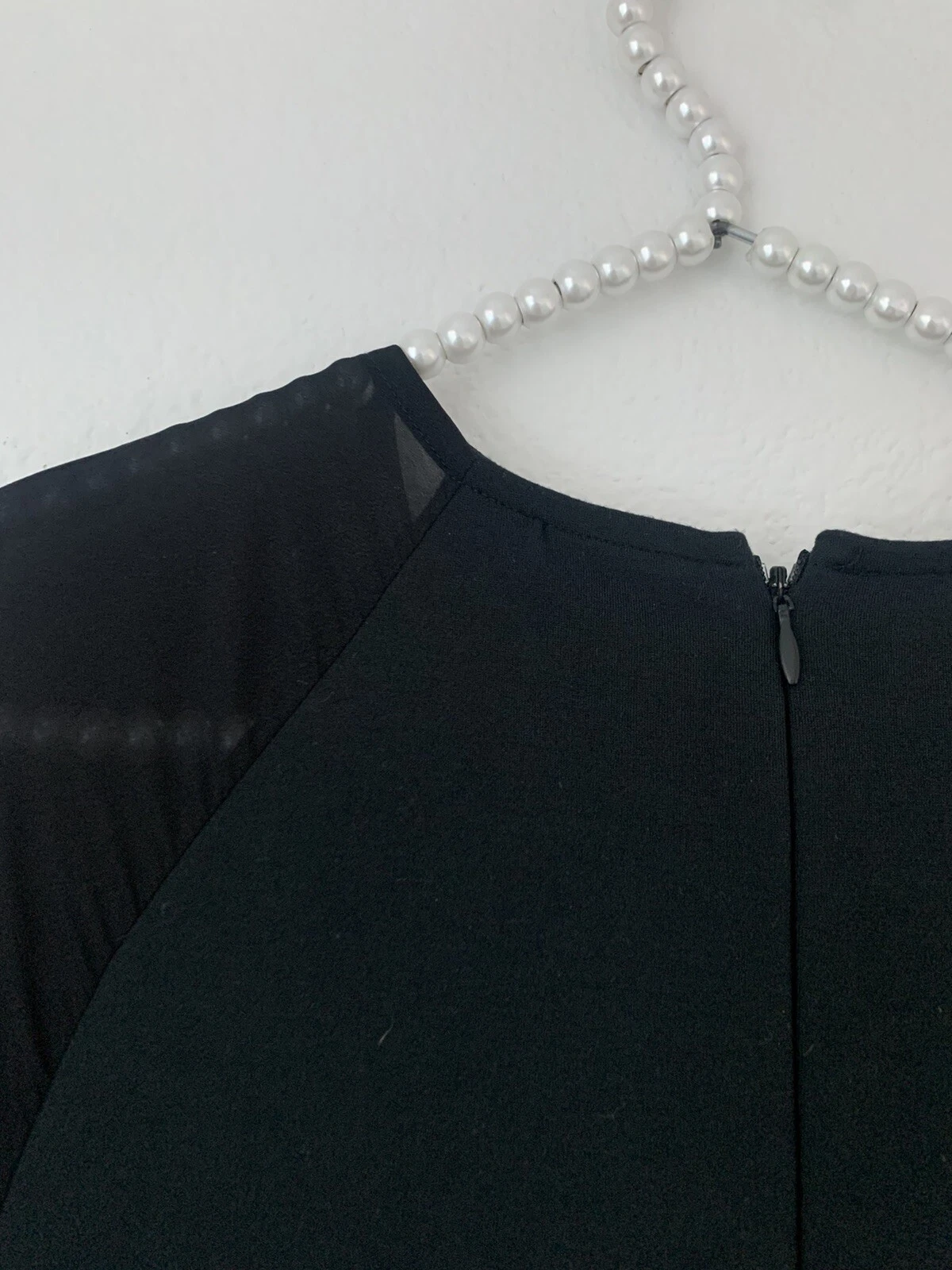 Abito corto Kate Spade Saturday 4 nero skater maglia manica lunga spesso