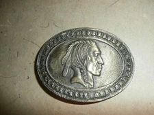 Vintage  American Indian  Head Belt Buckle
