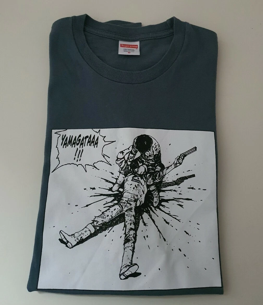 FW17 Supreme X Akira Yamagata Blaugrün T Shirt Größe M T shirt Schiefer Anime