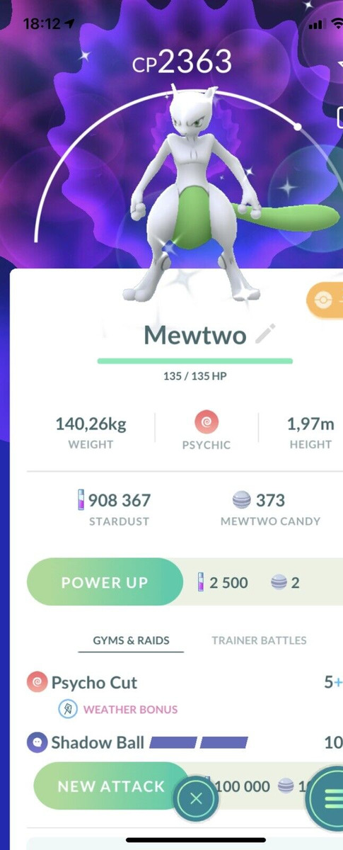 Pokémon Go shiny Mewtwo ~SHADOW BALLS legacy moveset ~ 30 days friendship