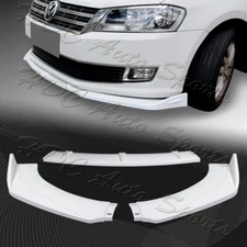 Universal Painted White Front Bumper Protector Body Kit Splitter Spoiler Lip 3PC