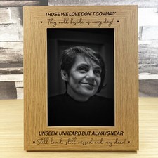 Image of Memorial 7x5 Photo Frame Mum Dad Nan Grandad Nanny Auntie Memorial Gift Keepsake