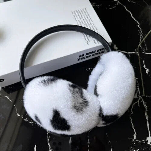 Real Rex Rabbit Fur Earmuffs for Women Winter Headphones Furry Rabbit Fur Ear - Picture 18 of 27