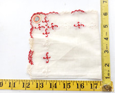 Vintage Wil-Lous cotton sheer handkerchief made in Switzerland