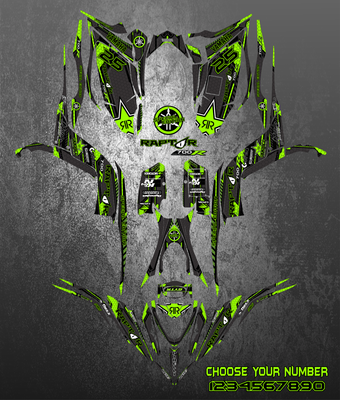 KIT GRAPHISME YAMAHA Raptor 700 700R 2013 2014 2017 à 2025 décalcomanies... EUR 160,57 - FR