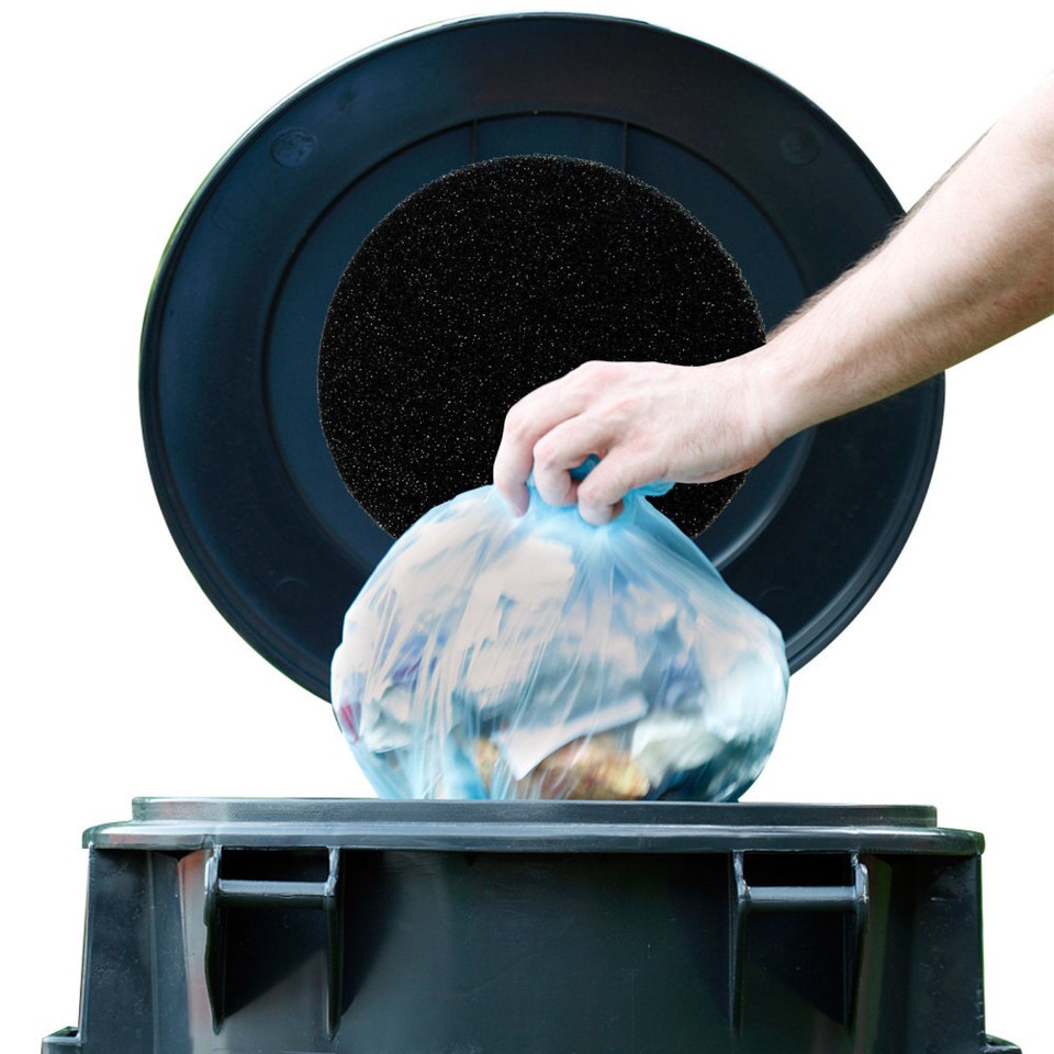 Set of 4 Odor Remover Filter Pads Trash Can Compost Bin Cotton for