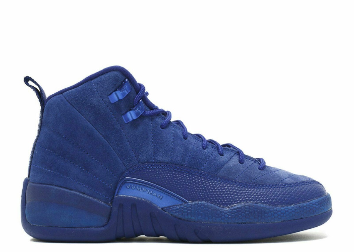 Nike Air Jordan 12 Retro Deep Royal Blue Suede SIZE 3.5 