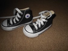 Converse Chuck Taylor All Star Baby Toddler Size 4 Black High Tops Shoes