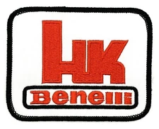 HK Benelli Guns Firearms Patch Iron Sew on Pistol Vintage Style Retro Cap Hat