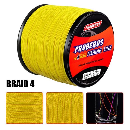 6LB-100LB 4 Strands PE Braided Fishing Line Super Strong Fish Line 300M - Picture 8 of 11