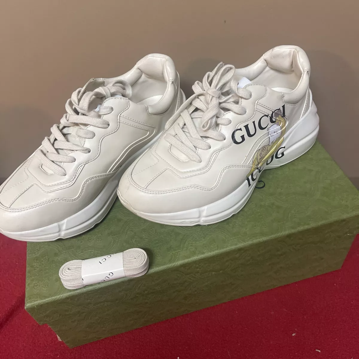 Gucci Bananya x Gucci Rhyton Marathon Running Shoes Sneakers 659408 -  crocodile-embossed 105mm boots - 9522 II FG Soccers Football Shoes Volt  Black Gold - 2SH00 - StclaircomoShops