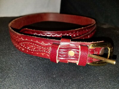 LN UNISEX 32 HANDMADE RED basket weave BIANCHI EDDIE