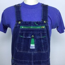 Liberty Mens Sz 36X30.5 READ Bib Overalls Distressed Blue Jean Denim Carpenter