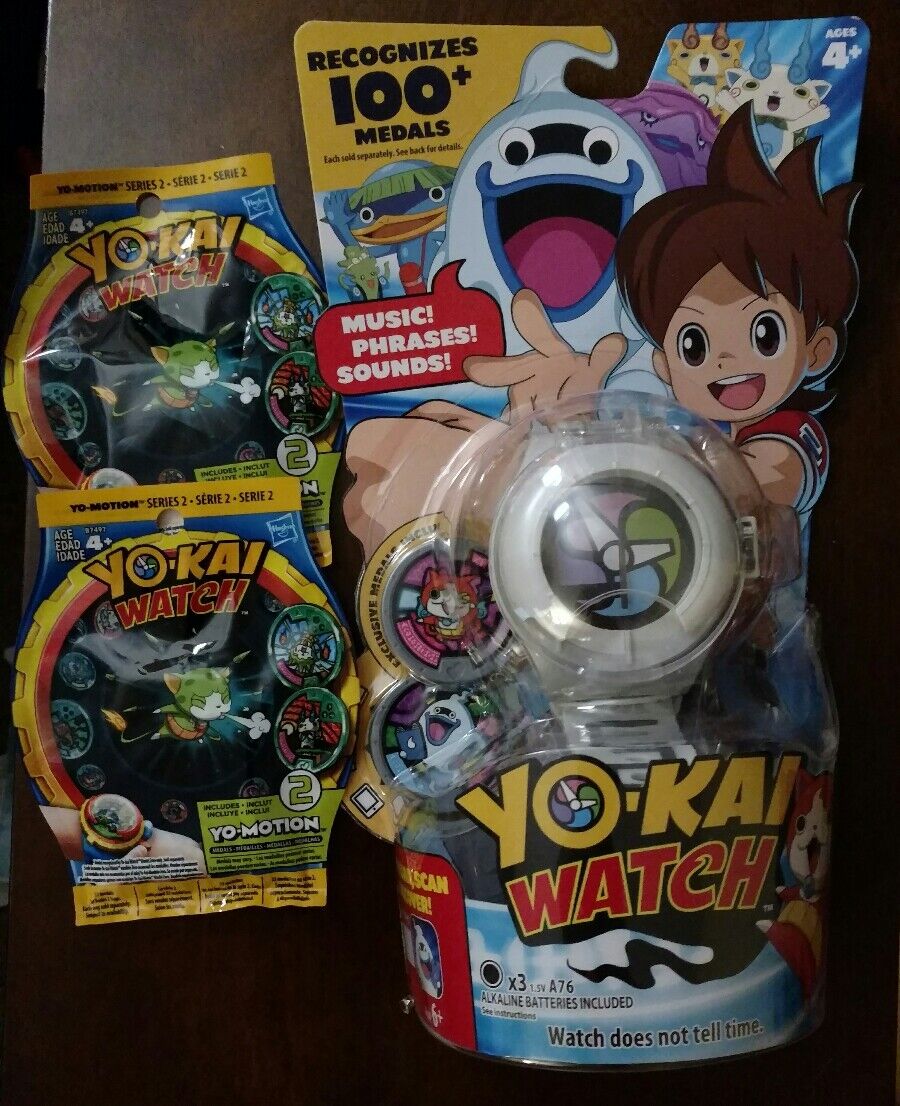 Yo-kai Watch Season 1 Watch, Bonus 2, 2pc Yo Motion Packs, New in Box,  sealed