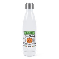 Beware VerrüCkte Halloween Mann Doppelwand Wasserflasche Papa Lustig Geist