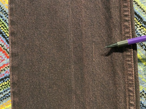 Vintage Men's Wrangler Jeans Purple Stonewashed Overdyed Denim 31x34 Made in USA - Picture 19 of 20